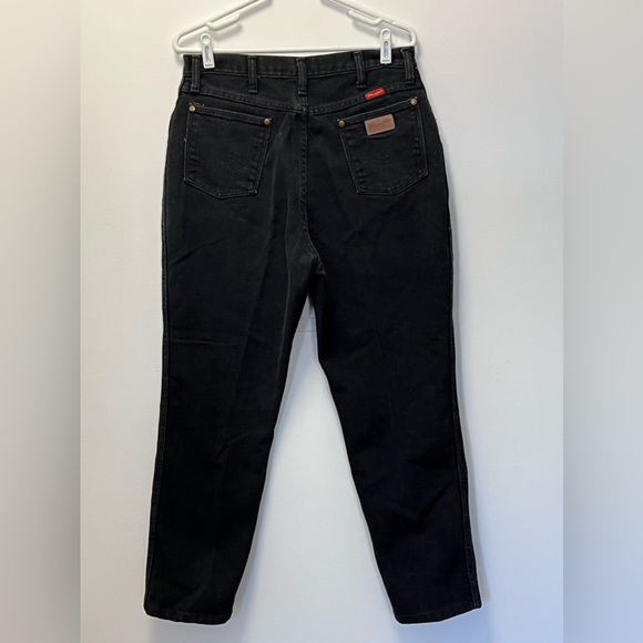 Wrangler | Vintage Made in USA Black Denim - Ladies Size 10-12 - Picture 3 of 10